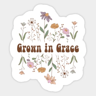 grow in grace Christian inspirational bible quote T-Shirt Sticker